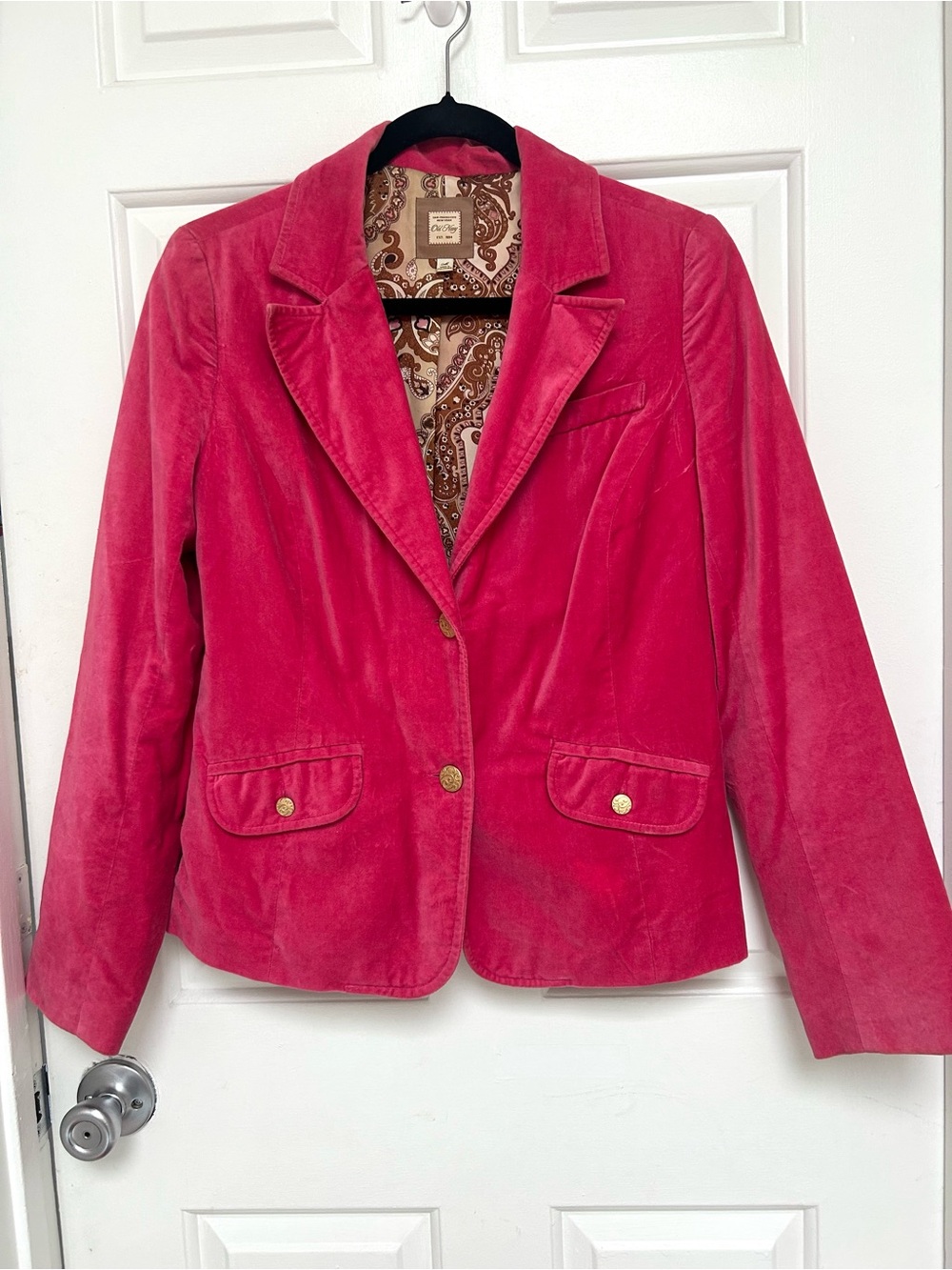Old Navy Hot Pink Velvet Blazer Size M